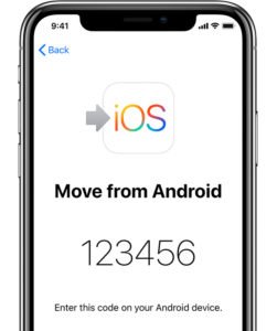 كود الانتقال من الاندرويد الى الايفون