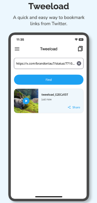 Tweeload screenshot 1