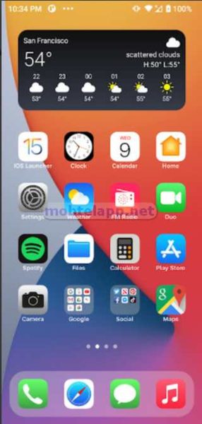 تحميل وتتبيث Launcher iOS 15