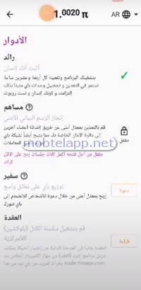 السرعات والادوار او الرتب في تطبيق Pi Network