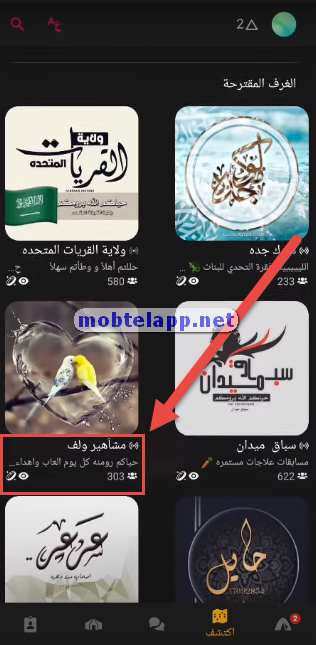 غرف الدردشة في برنامج ولف